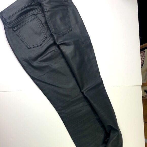 Eileen Fisher Petite 4P Coated Black Stretch Jeans – Organic Cotton - Picture 6 of 12